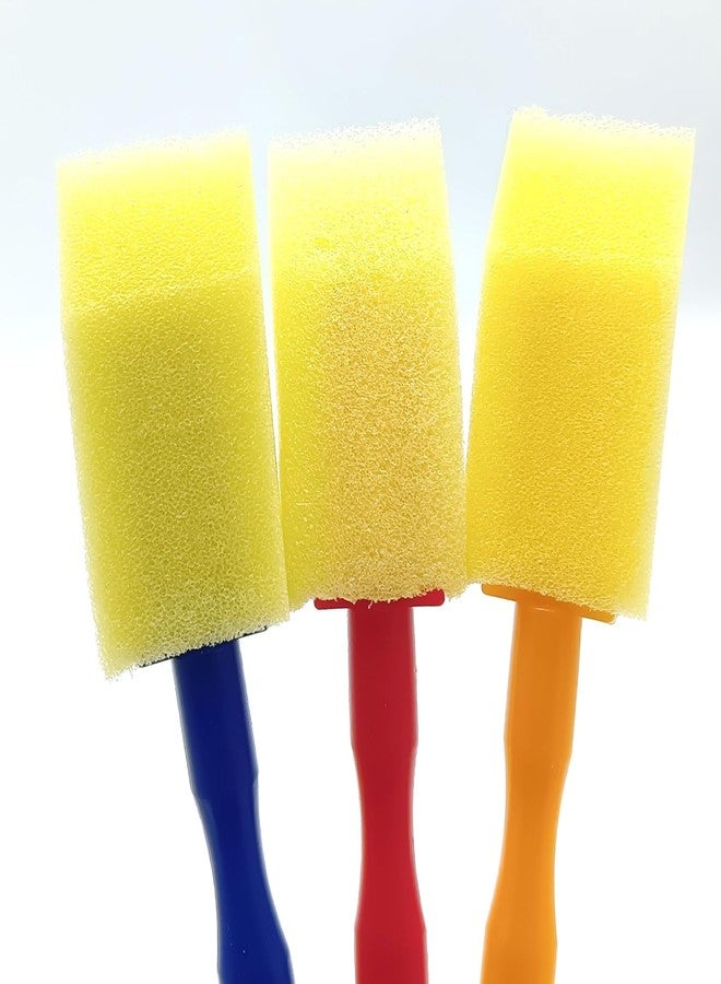 Brille Bee Sponge Stamp Foam Painting Brushes, Flower Shapes, Art Paint Drawing Tools, DIY Graffiti Stamps for Kids Early Learning (6pcs Square spounge) - Image 1